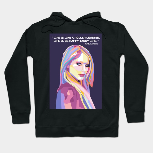 Quotes Avril lover Lavigne in WPAP Hoodie by smd90